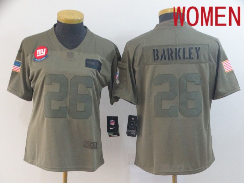 Women New York Giants #26 Barkley Nike Camo 2019 Salute to Service Limited NFL Jerseys->new orleans saints->NFL Jersey